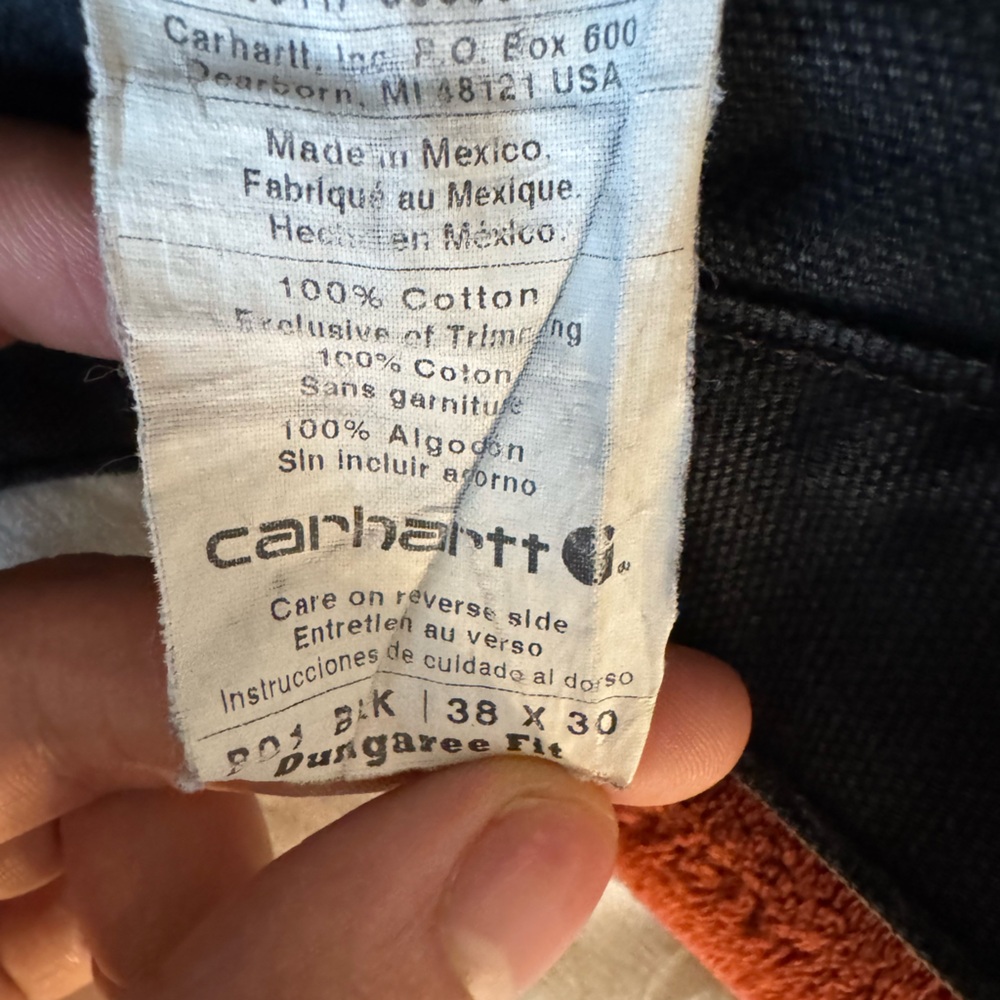 Carhartt Black Double Knee Work Pants with Utility Pockets - Picture 4 of 4